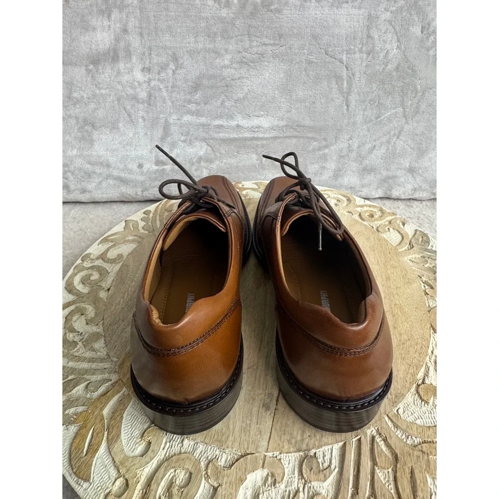 Johnston‎ & Murphy Mens Tan Leather Bicycle Toe Dress Shoes 20-4886 Size 9.5 M